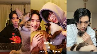 Kun, Ten and their babies Louis🐈‍⬛ and Leon🐈🥰