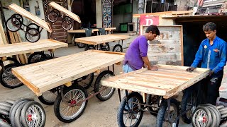 Wonderful Process Of Making Wooden Hand Cart With Wheel From Cheap woodworking|Woodworking Technique