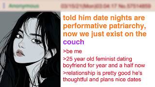 Feminist Says Date Night Is Heteronormative, He Stops Planning Anything Special