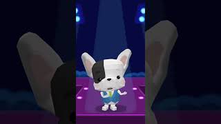 The Fancy Pup 🐾 Black & White Dog in a Fancy Blue Vest! #kidsshorts