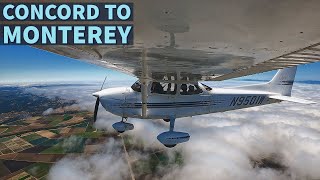 Landing on 28L in Monterey, CA (KMRY)