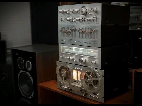 Pioneer SA-9500ii Integrated Amp, RT-707 Reel, SG-9800 EQ & TX-9500II Tuner Demo on S-1010 Speakers