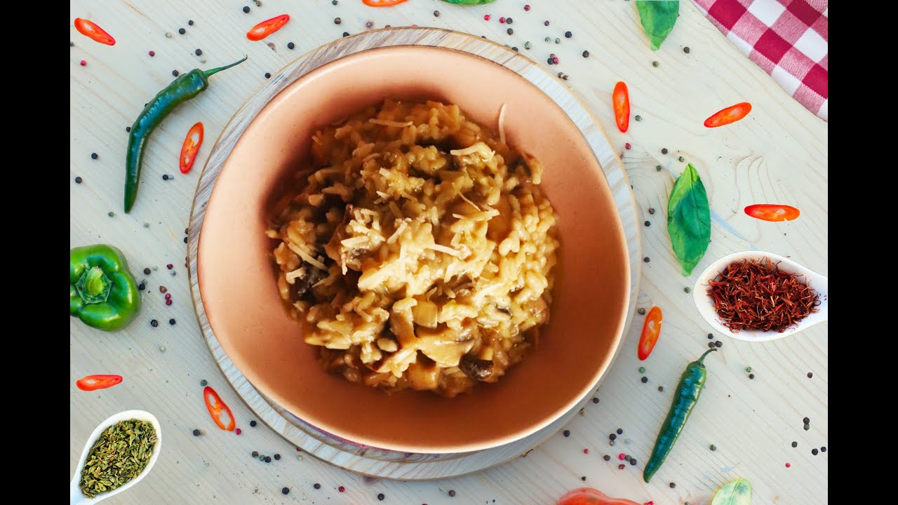 Mushroom Risotto with Arborio Rice & Parmesan adeli_foods diyfood 