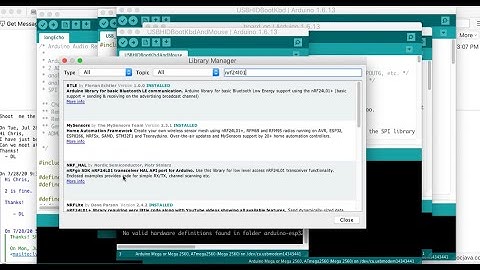 Installing NRF24l01 libraries
