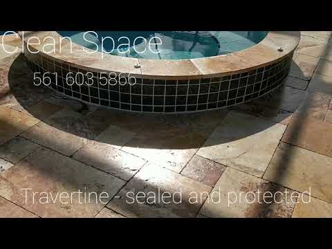 Travertine Sealing West Palm Beach Florida, Clean Space Pressure Washing