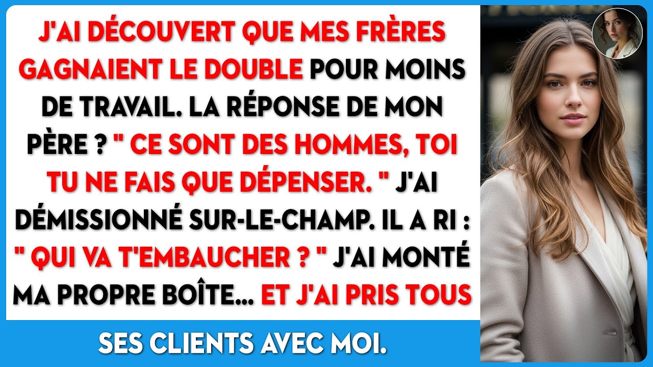 Mon père a justifié le meilleur salaire de ma fratrie. J'ai démissionné, il l'a regretté.