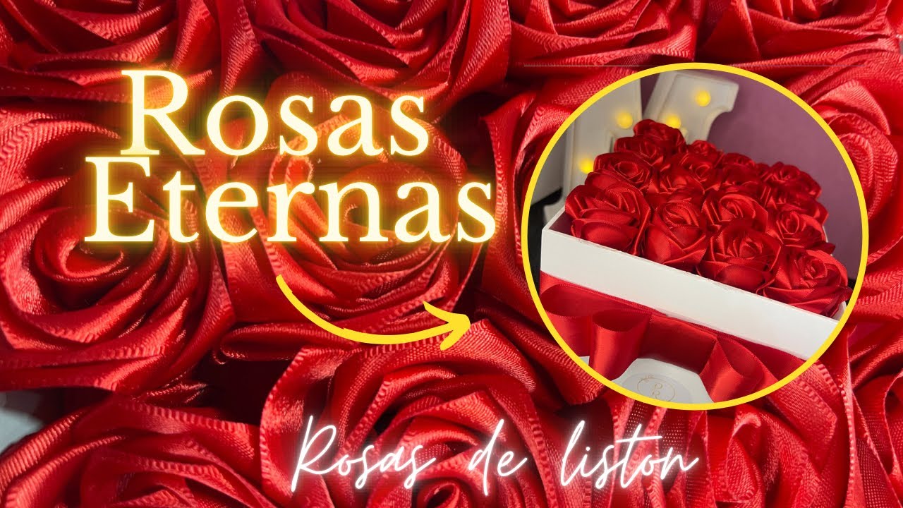 🌹Cómo hacer Flores Eternas Perfectas/Eternal Ribbon Flawers 
