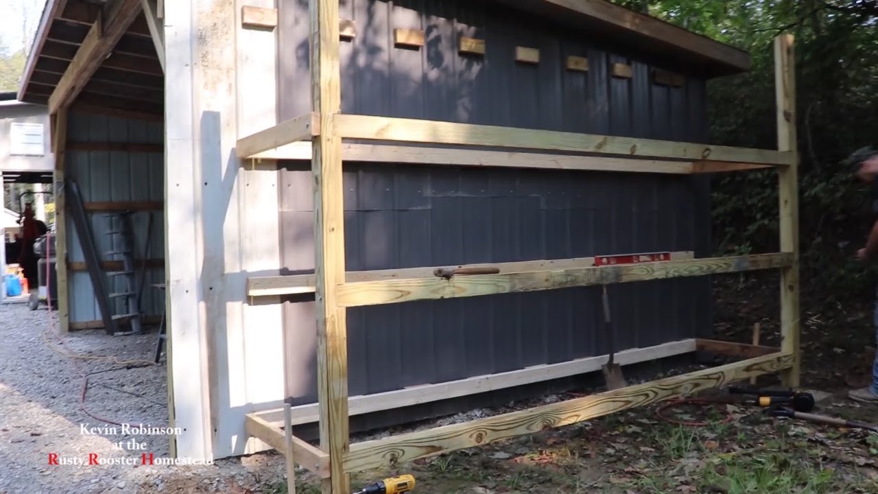 sawmill lumber shelf storage rack part 1 YouTube