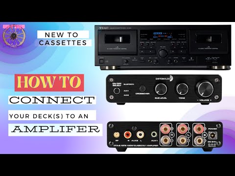 How to connect cassette deck to the amplifier