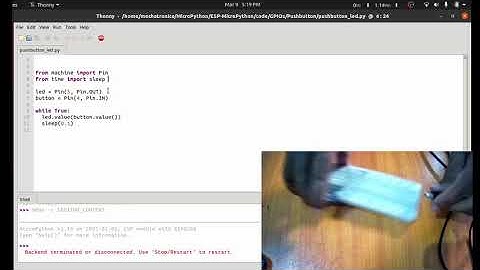 MicroPython Tutorials: Digital input and output in ESP8266 and ESP32