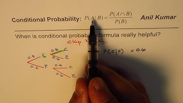When is Conditional Probability Formula for Dependent Events really Helpful