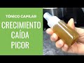 Tónico capilar de Romero, jengibre y té verde para Crecimiento y caída del cabello.