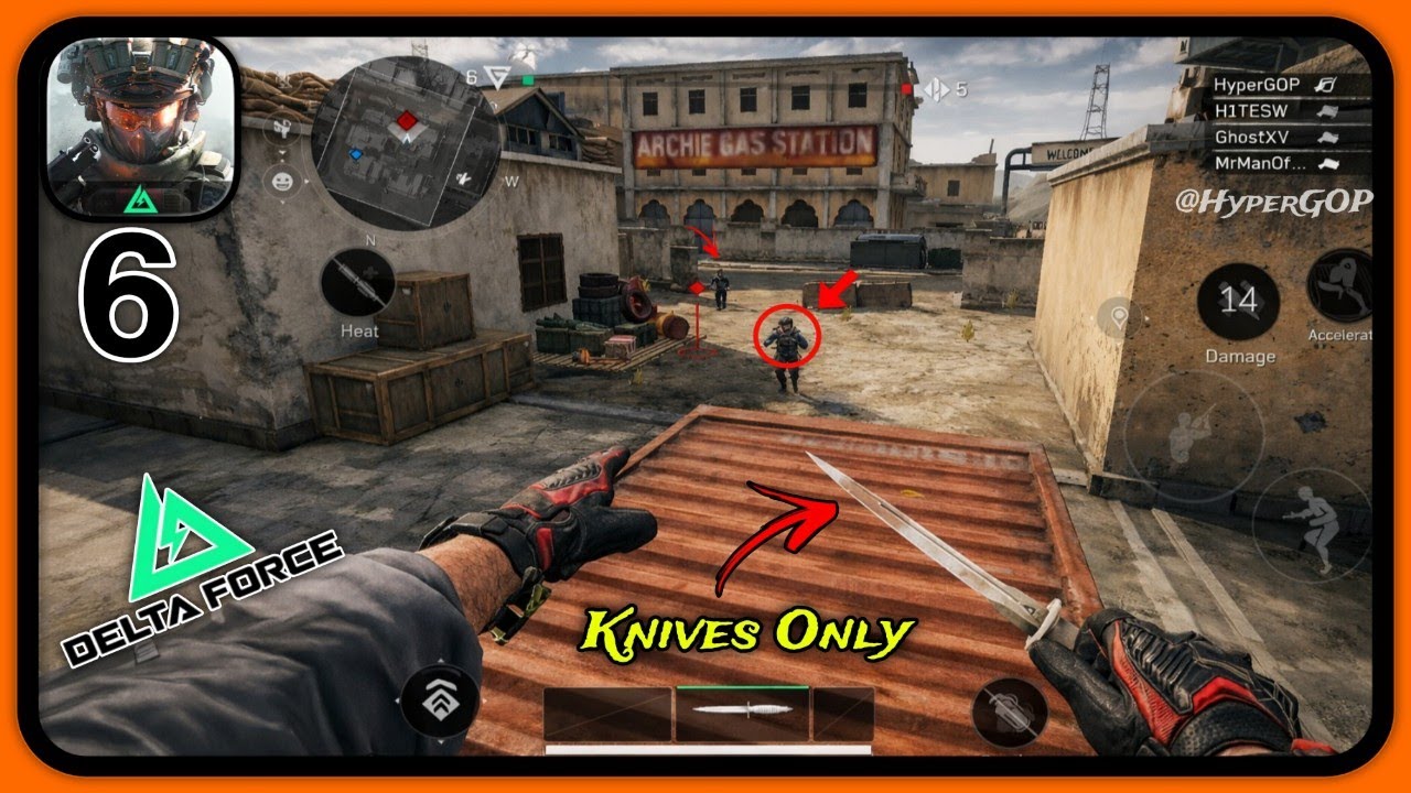 Delta Force Mobile – Gameplay Part 6 – Knives Only TDM (Android, iOS)