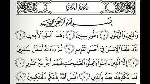 سورة التين مجودة القارئ صابر عبدالحكم برواية الدوري عن أبي عمرو