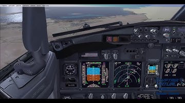 PMDG 737 800NGX Arabic tutorial   Final Part 3   Descent, approach, landing, shutdown and secure