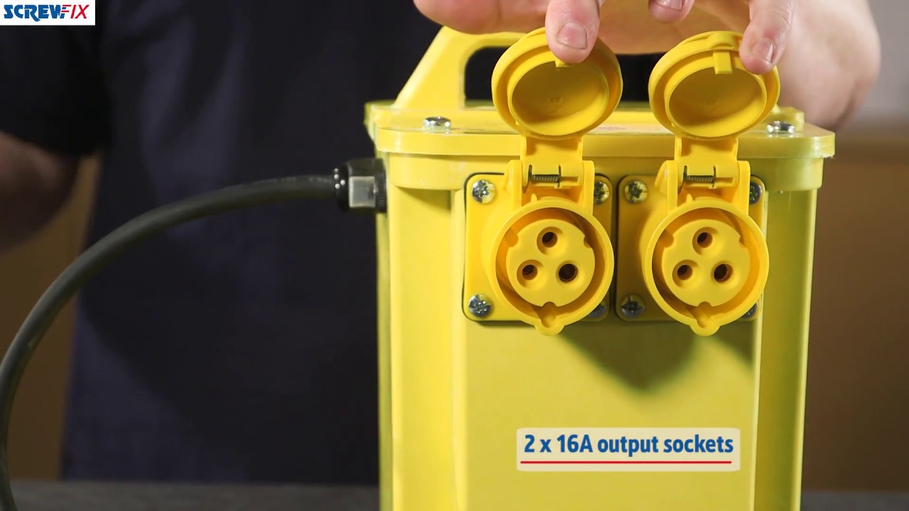 PORTABLE TRANSFORMER WITH 2 OUTPUT SOCKETS 3KVA Screwfix YouTube