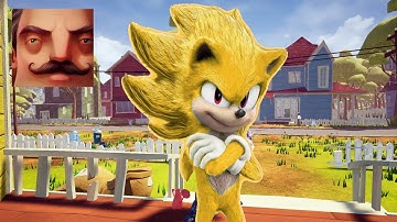 Hello Neighbor - My New Neighbor Big Super Sonic Unleashed the Hedgehog Act 2 Random Gameplay