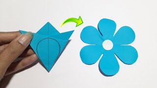 How To Make Paper Flower Very Easy | 6 Petal Paper Flower Making Idea | Flower Making Step By Step screenshot 5