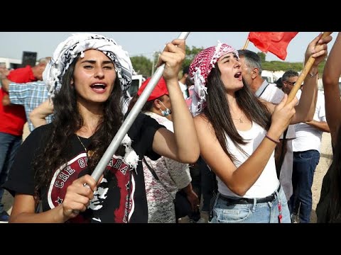 Az izraeli gázkitermelés ellen tüntettek Libanonban