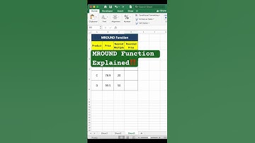 MROUND Function in excel‼️  #shorts #ytshorts #ytviral