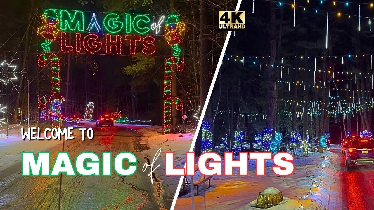 4K Christmas Lights Drive -Thru Barrie Ontario - Magic of Lights 2025