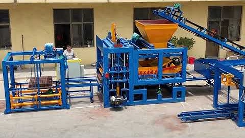 qt10-15 automatic cement concreto hollow block making machine video information