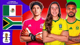 MÉXICO X AFRICO DO SUL PRIMEIRO JOGO DA COPA🇲🇽🇿🇦 Reação ao jogo
