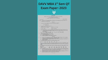 DAVV MBA 1st Sem Quantitative Techniques | 2024, 2023, 2022 Exam Papers #mba #globallearningwithkp