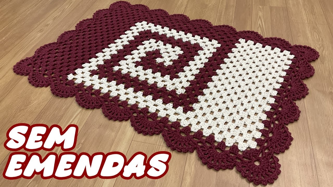 TAPETE RETANGULAR DUAL COLOR SEM EMENDAS! @LuizadeLugh