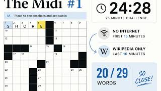 Crossword Challenge #001 | Midi | Can Wikipedia Save Me
