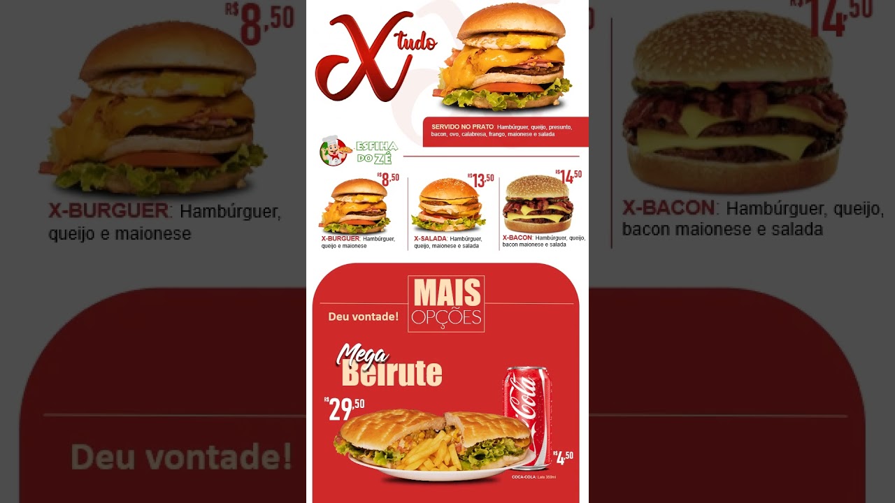 Menu Digital para Vídeo Wall Sistema na Vertical