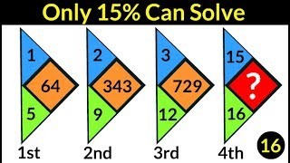 (Video # 16) Can You Find The Right Answer For The Fourth Triangle? | Hard Math Puzzle
