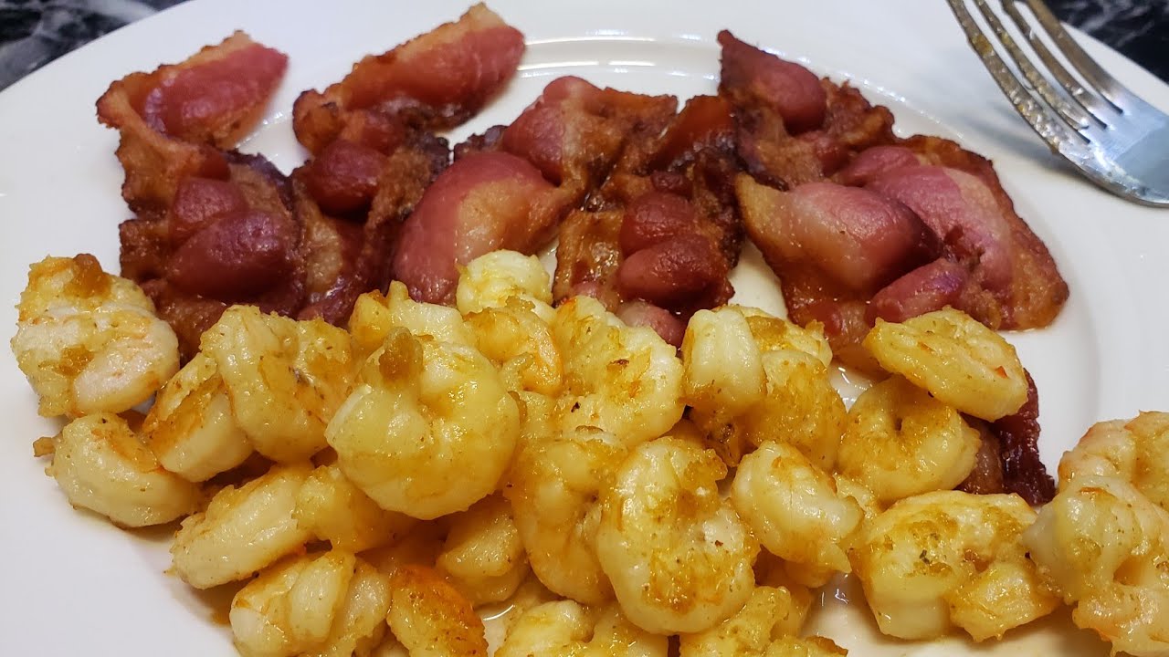Shrimp in Bacon Fat. Pass the salt shaker please! - YouTube