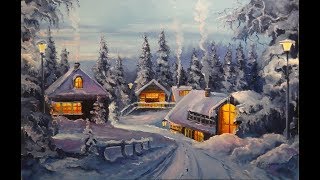 🔝 ХуДоЖнИкИ Картина маслом / Зимний пейзаж / Александр Григорьев 🔝 ХуДоЖнИкИ Картина маслом / Зимний пейзаж / Александр Григорьев