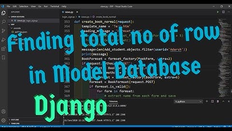 How to find total number of row or count the number of row in a database table or model in Django