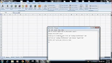 how to make a hyperlink in microsoft excel in windows 7