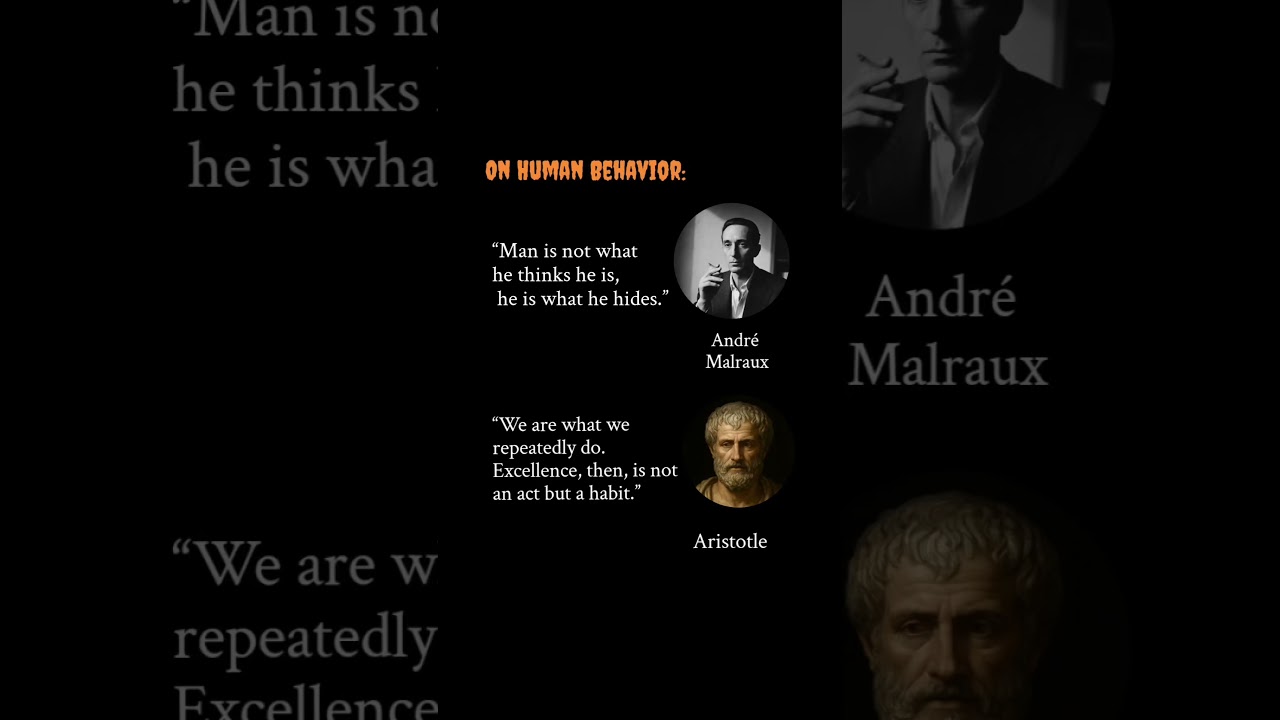 The Hidden Nature of Human Behavior || André Malraux vs Aristotle 