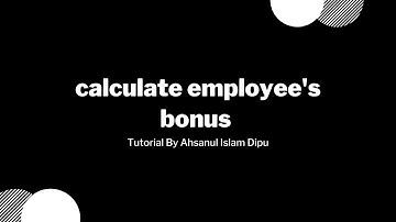 Calculate employee