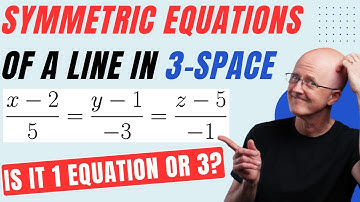 Multi Calc, Lec 8A: Describing Lines in ℝ^3 (including Symmetric Equations)
