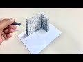 3d drawing wall on paper for beginner step by step  3d optical illusion on paper