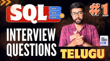 SQL interview questions and answers in telugu Part 1 | Vamsi Bhavani