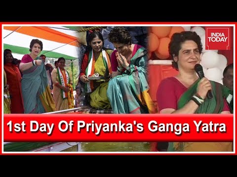 First Day Of Priyanka Gandhi's Ganga Yatra; Launches Series Of Attack On Modi