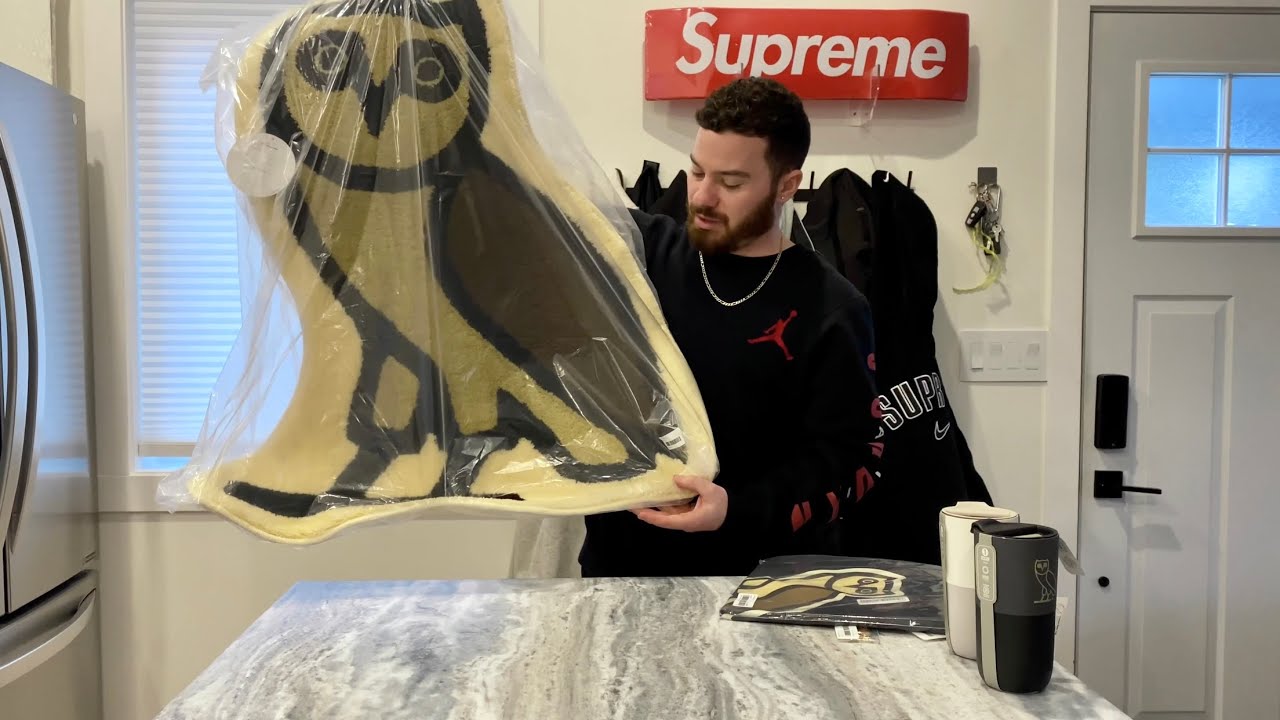 2023 OVO x Gallery 1950 Bubble Owl Rug & Tee Unboxing - YouTube
