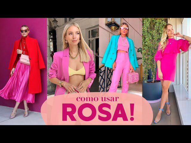 Barbiecore rosa na moda sem costura padrão nostálgico coisas glamorosas  roupas da moda bolsas