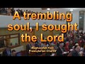 A trembling soul, I sought the Lord