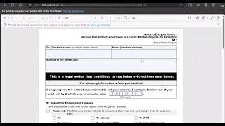 How To Fill N12 Notice to End Tenancy Because the Landlord Purchaser Family Member Need To Move In