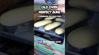 Old oveb perfect buns ,a homemade hotdog story #bakery #food #bun #recipe #cooking #breadmaking #fyp