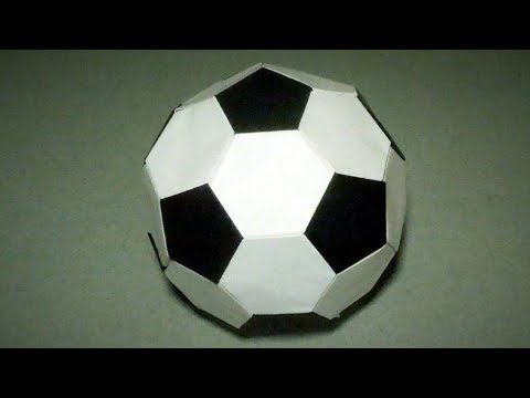 Футбольный мяч из бумаги. Как сделать мяч из бумаги. Оригами мяч из бумаги.