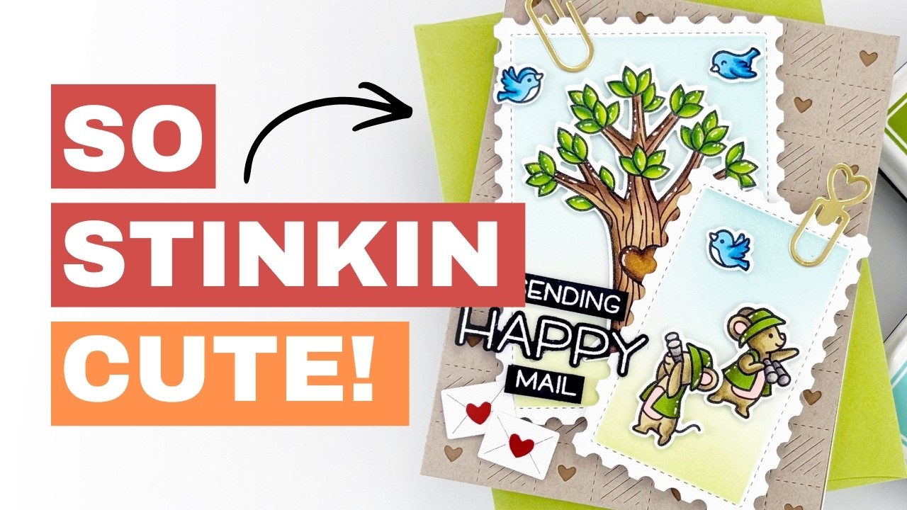 Эта открытка-коллаж из почтовых марок, сделанная весной, получилась просто очаровательной!