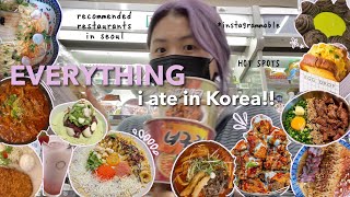 EVERYTHING i ate in Korea | recommended restaurants in seoul